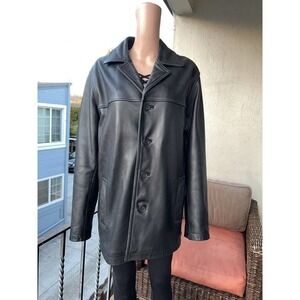 MEN'S VINTAGE WILSON'S GENUINE LEATHER BLACK JACKET SIZE M